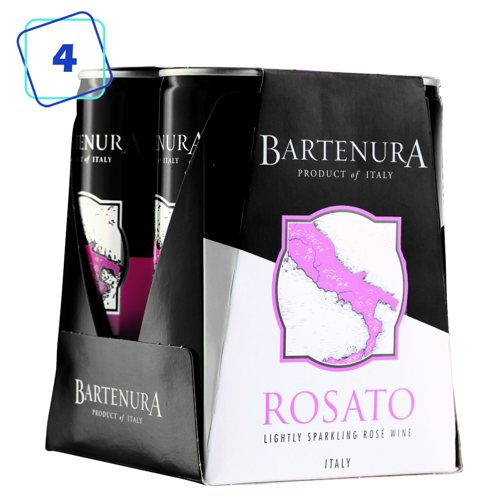 Bartenura Rosato Can - 4 Pack