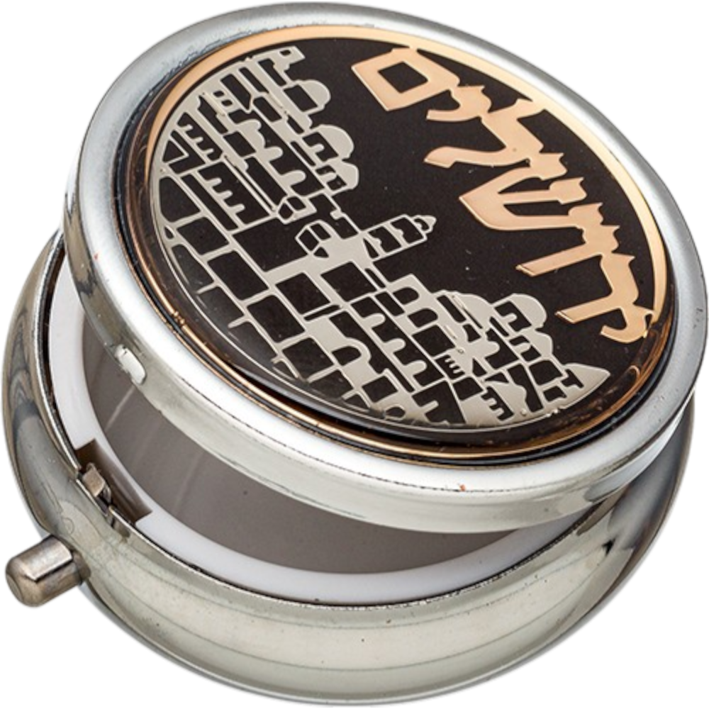 Snuffbox Jerusalem With Inner Mirror