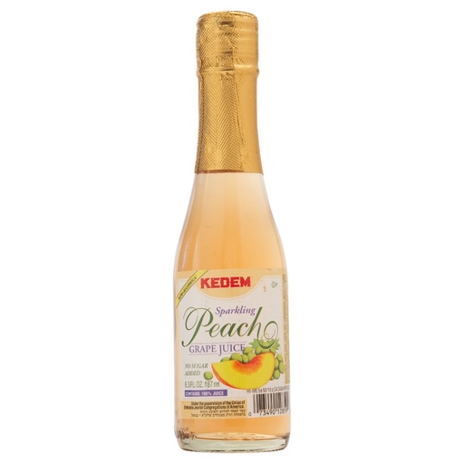 [J211] Kedem Grape Juice Sparkling Peach 187ML