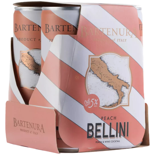 Bartenura Peach Bellini Can - 4 Pack